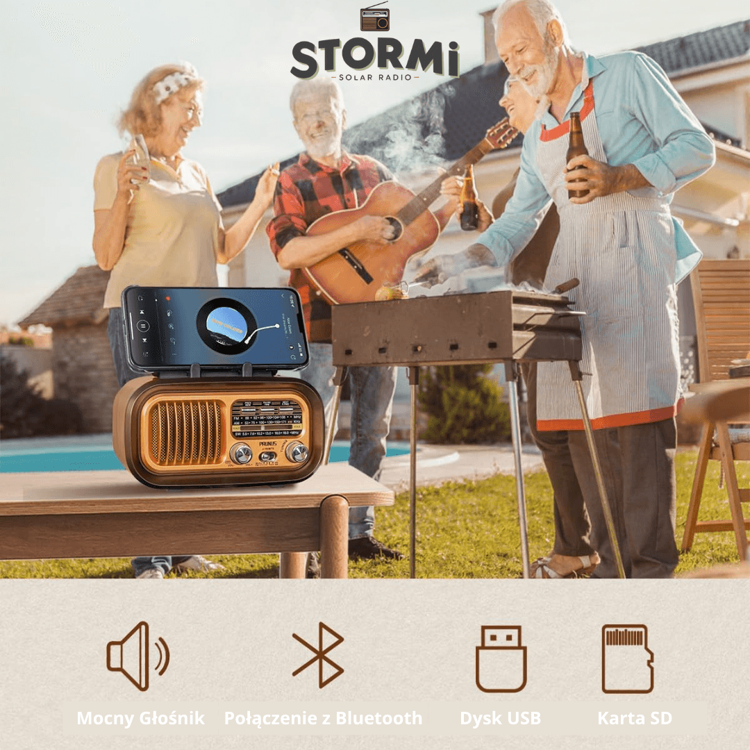 Stormi - Stylowe Wielofunkcyjne Radio Solarne