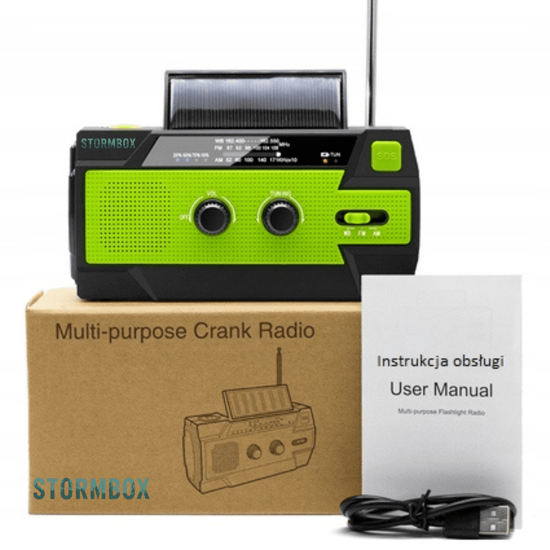 StormBox - Wielofunkcyjne Radio Surwiwalowe
7w1
