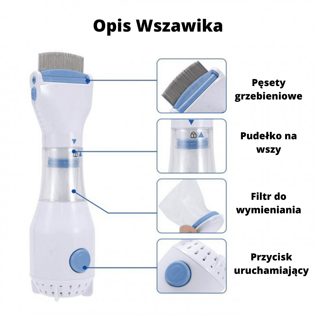 Wszawik - Kompleksowy grzebień na wszy i insekty