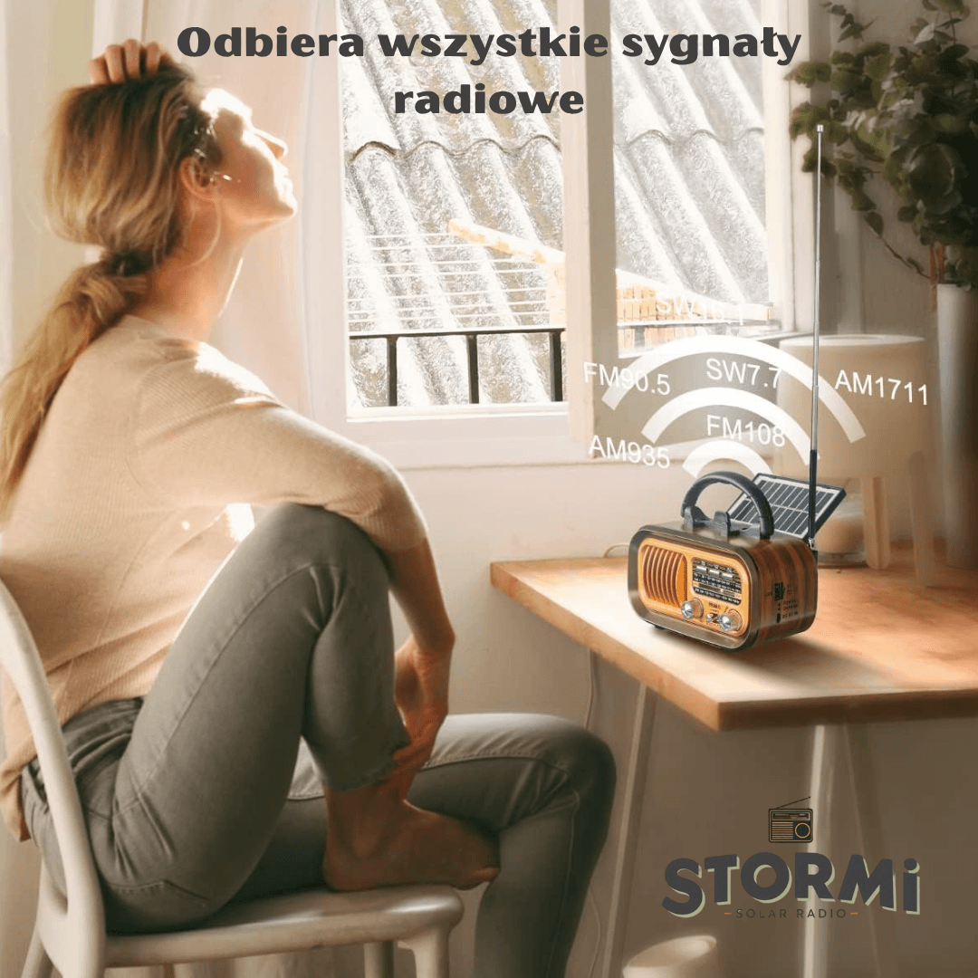 Stormi - Stylowe Wielofunkcyjne Radio Solarne