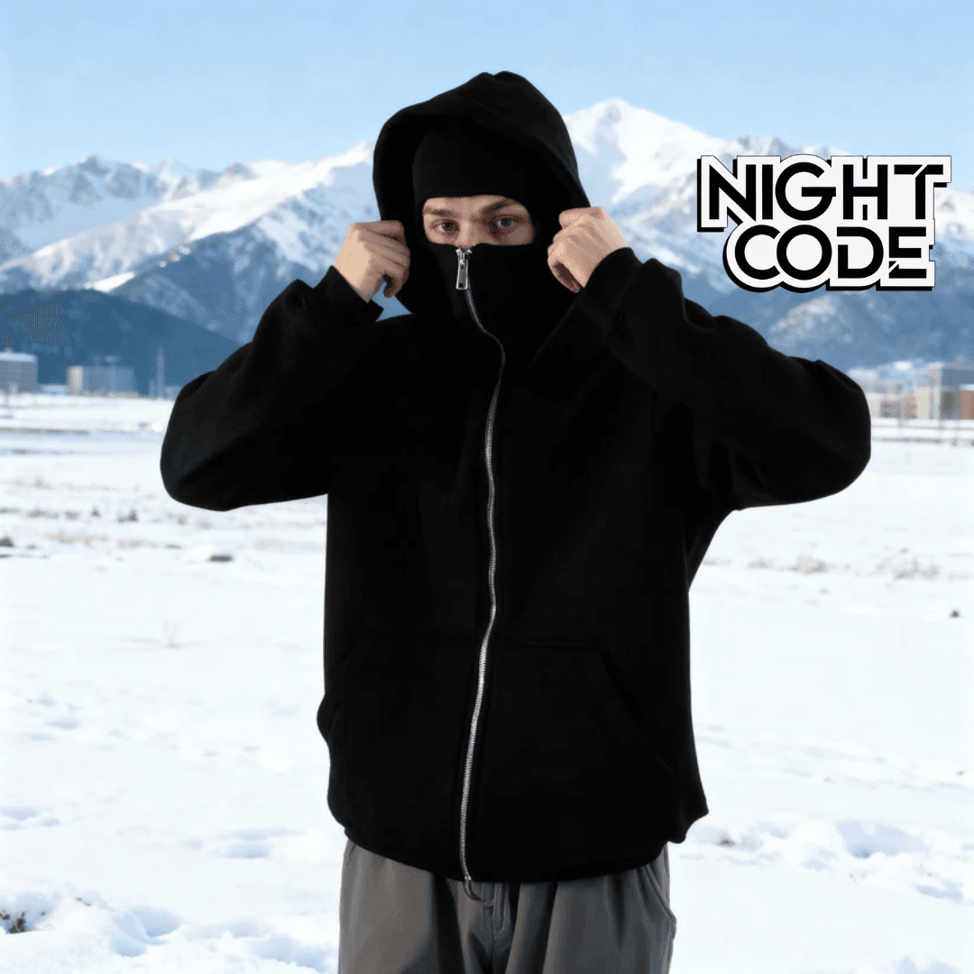 NIGHTCODE - Bluza Hoodie z podwójnym kapturem