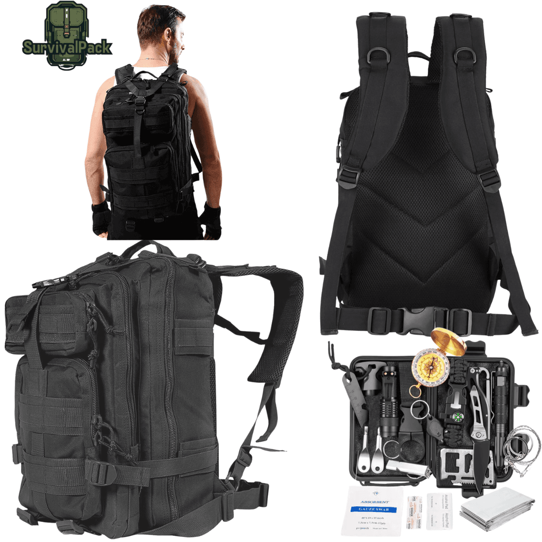SurvivalPack - Awaryjny Plecak Surwiwalowy z wyposażeniem