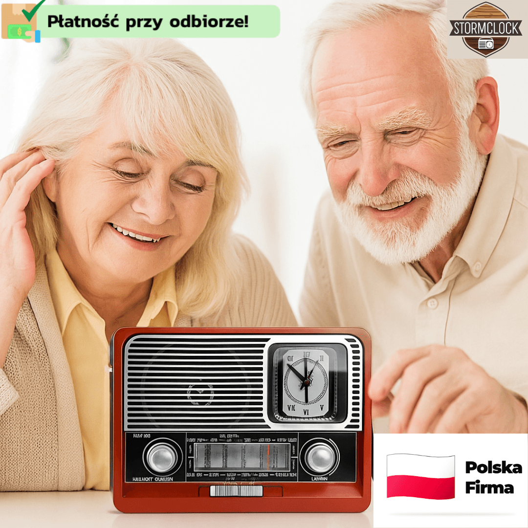 StormClock - Solarne Stylowe Radio z Zegarem